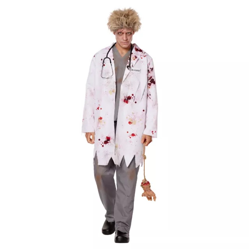Adult Dr. D. Ranged Costume WHITE ONE SIZE FITS MOST