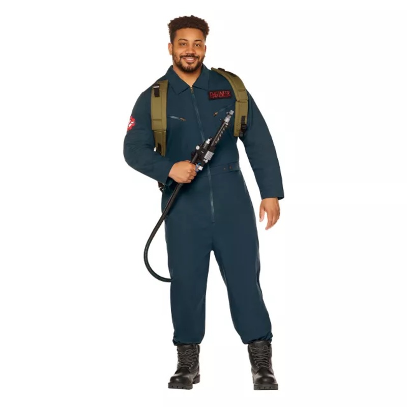 Adult Ghostbusters Engineer Plus Size Jumpsuit Costume BLUE 2X