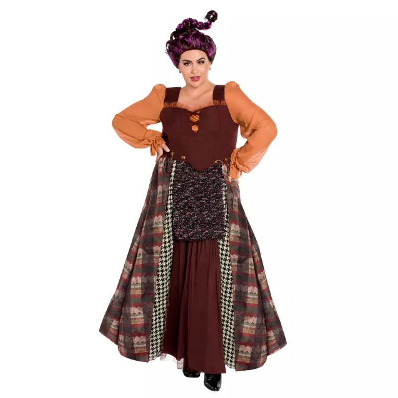 Adult Mary Sanderson Plus Size Costume - Hocus Pocus MULTI-COLOR 1X