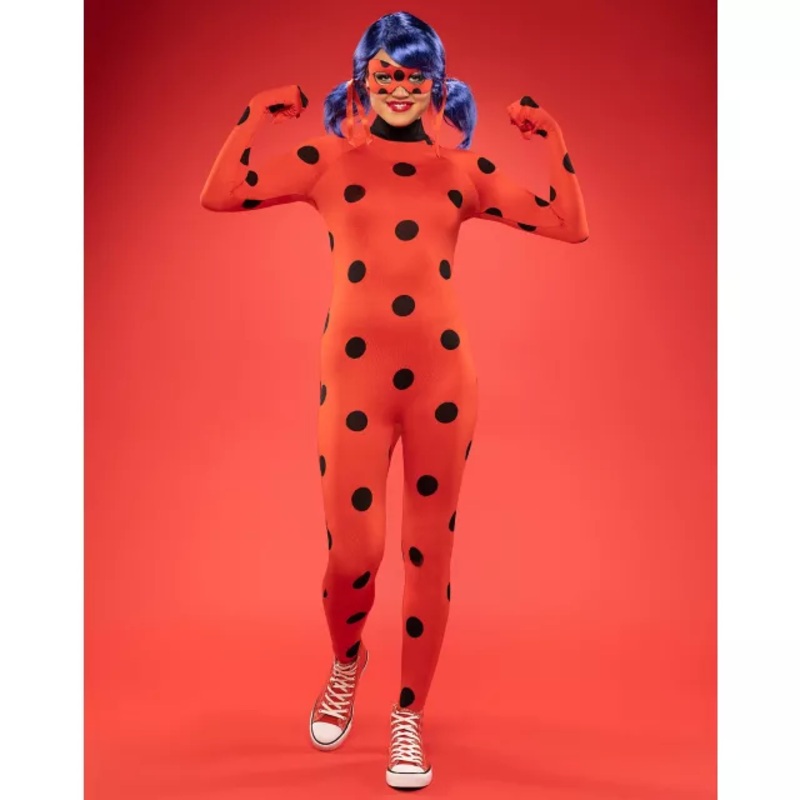 Adult Miraculous Ladybug Catsuit Costume RED ADULT SMALL