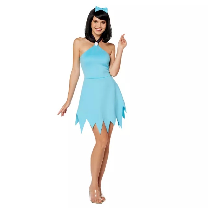 Adult Plus Size Betty Rubble Costume - The Flintstones BLUE 1X