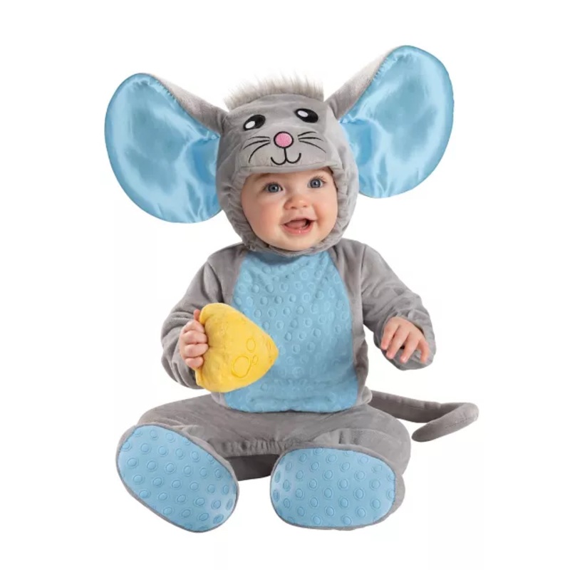 Baby Lil Mouse Costume GREY / BLUE 0 TO 6 MONTHS