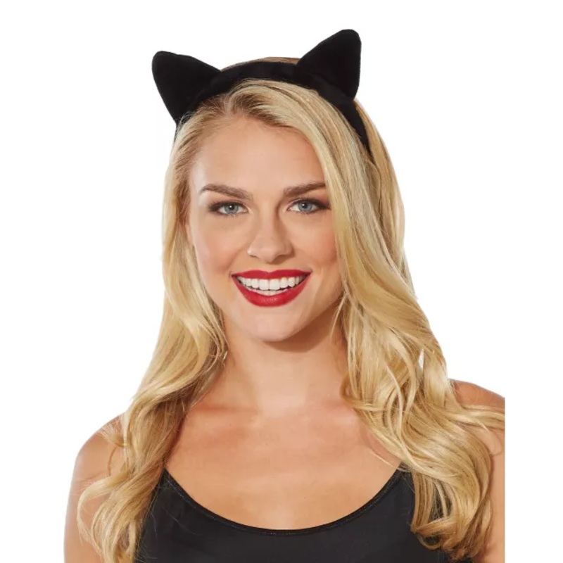 Black Cat Ears BLACK ONE SIZE FITS MOST