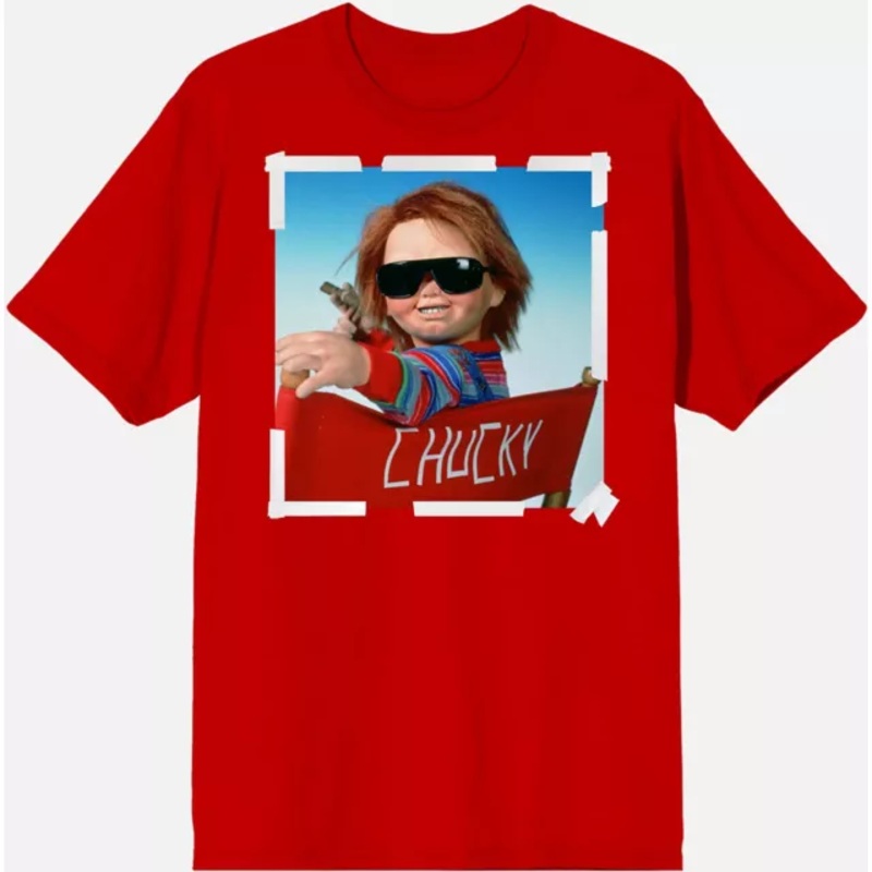 Director's Chair Chucky T Shirt RED ADULT SMALL