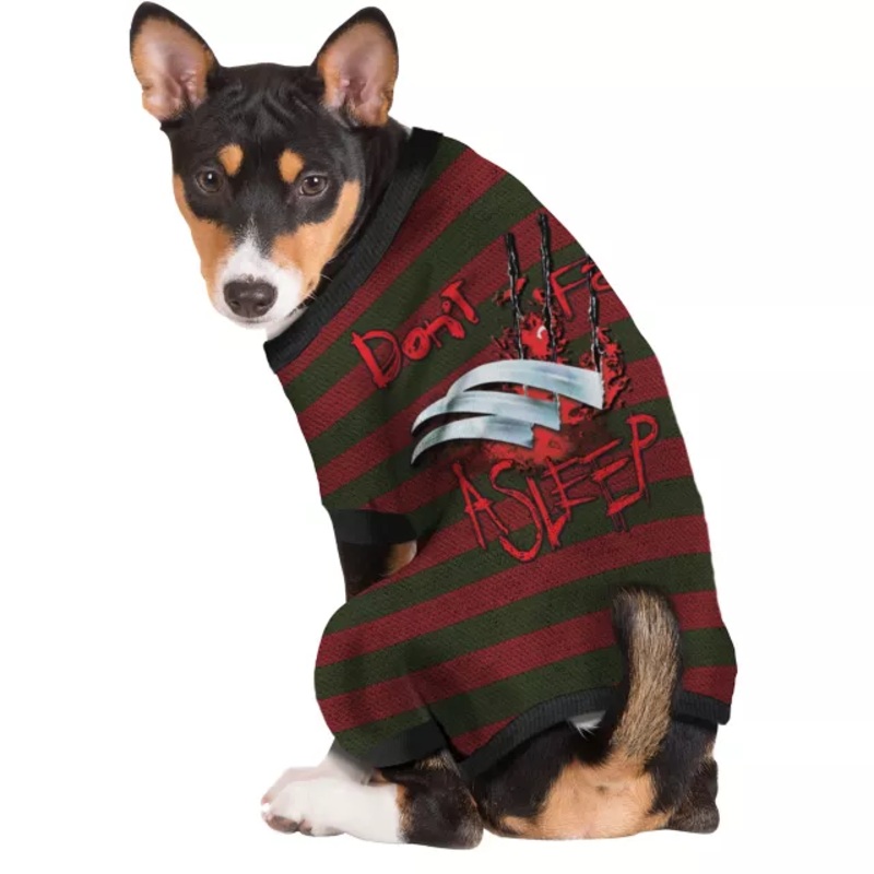 Freddy Krueger Pet Pajamas - A Nightmare on Elm Street BLACK AND WHITE PET SMALL