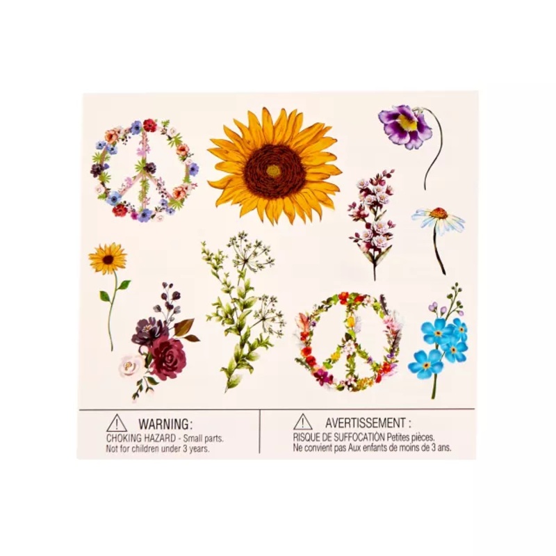 Hippie Temporary Tattoos MULTI-COLOR