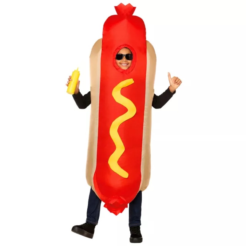 Kids Hot Dog Inflatable Costume MULTI-COLOR BOYS S/M