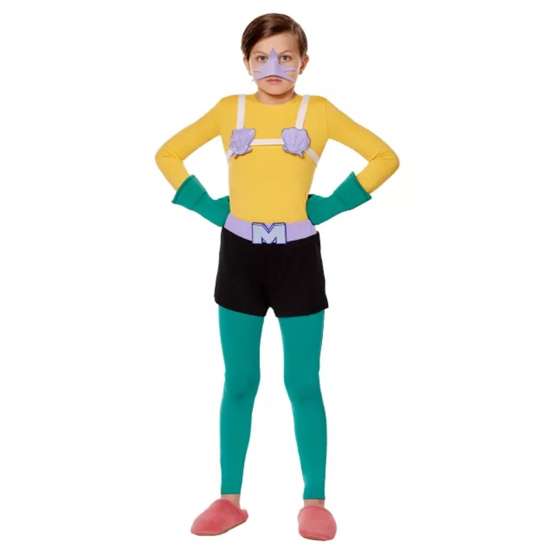 Kids Mermaid Man Costume - SpongeBob SquarePants YELLOW/GREEN CHILD SMALL