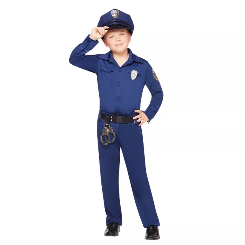 Kids Police Officer Uniform Costume NAVY CHILD SMALL