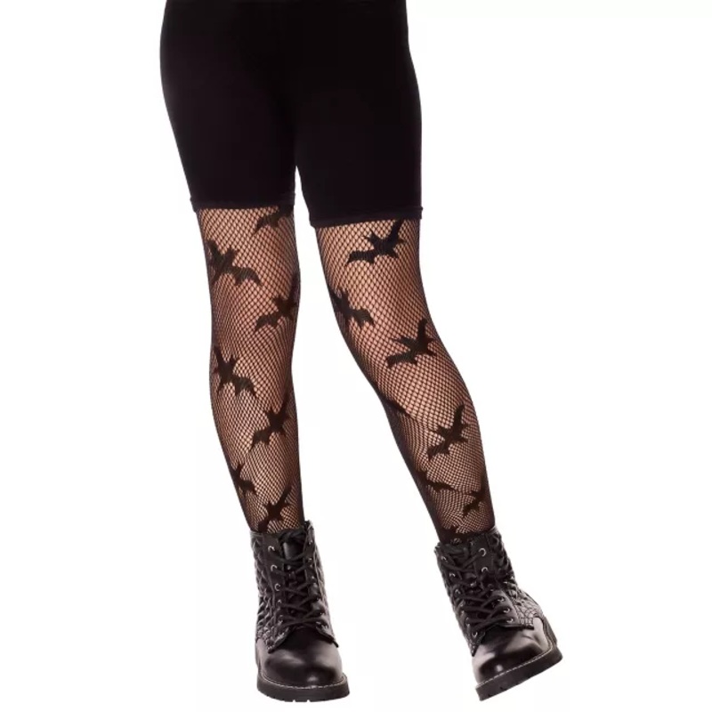 Kids Vampire Bat Tights BLACK GIRLS S/M