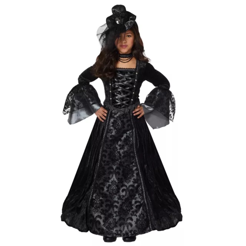 Kids Victorian Spirit Costume BLACK CHILD SMALL