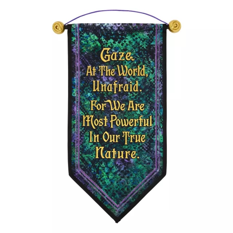 Medusa Gaze at the World Banner PURPLE 8.5 INCHES