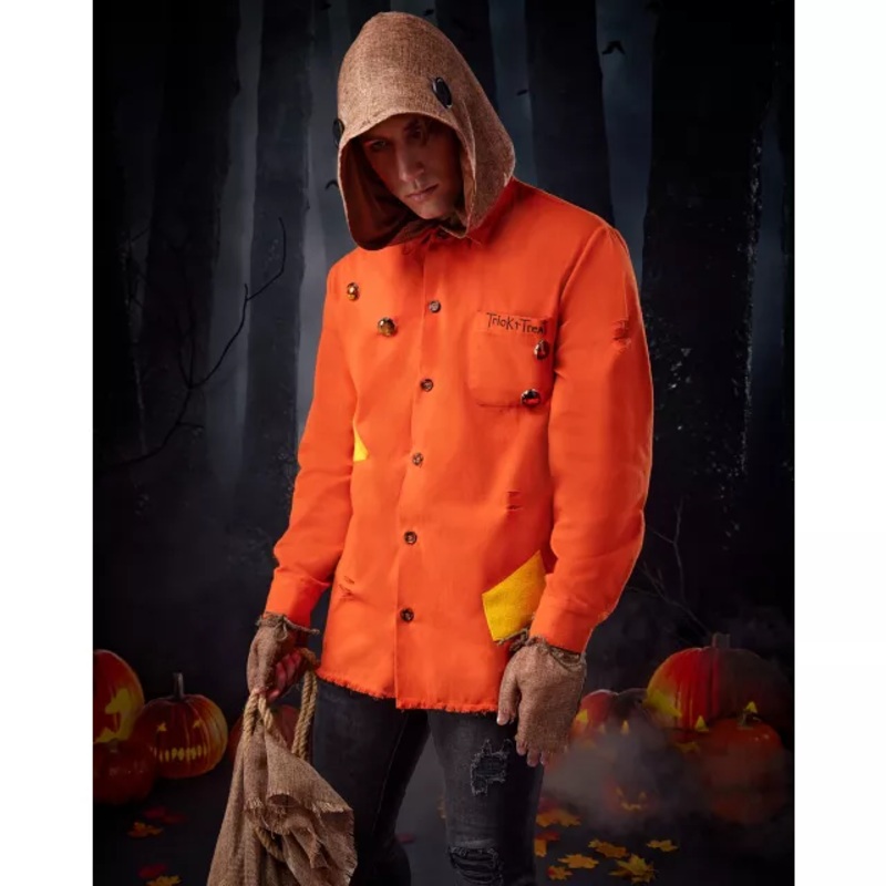 Sam Hooded Costume Top - Trick 'r Treat ORANGE ADULT SMALL
