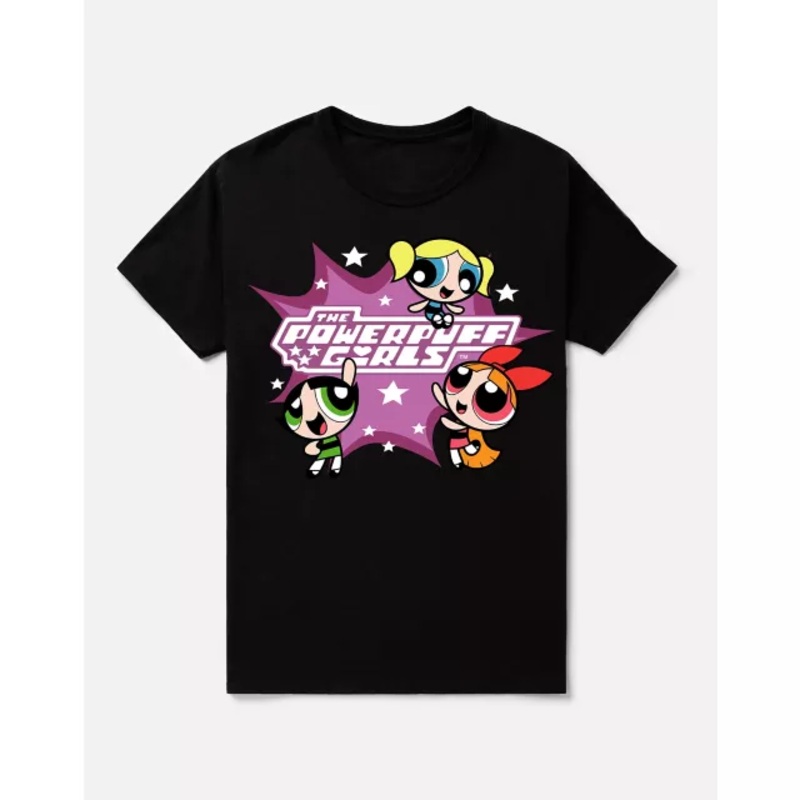 The Powerpuff Girls T Shirt BLACK ADULT SMALL