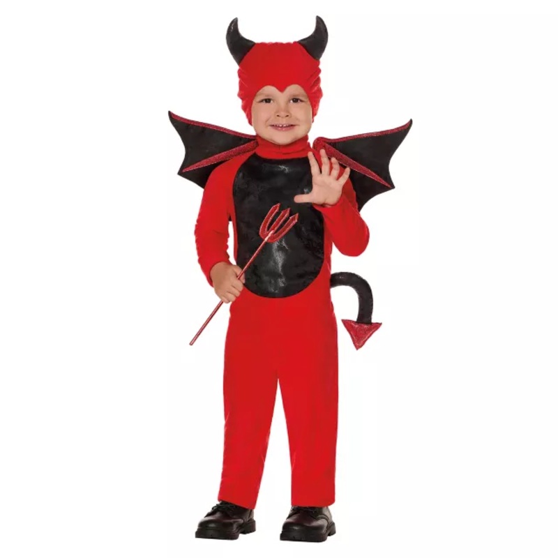 Toddler Devil Jumpsuit Costume RED 2T