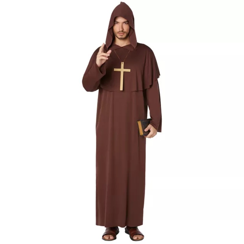 Adult Brown Monk Costume BROWN ONE SIZE FITS MOST