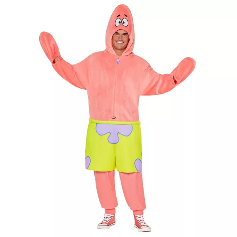 Adult Patrick Star Jumpsuit Costume - SpongeBob SquarePants PINK SMALL/MEDIUM