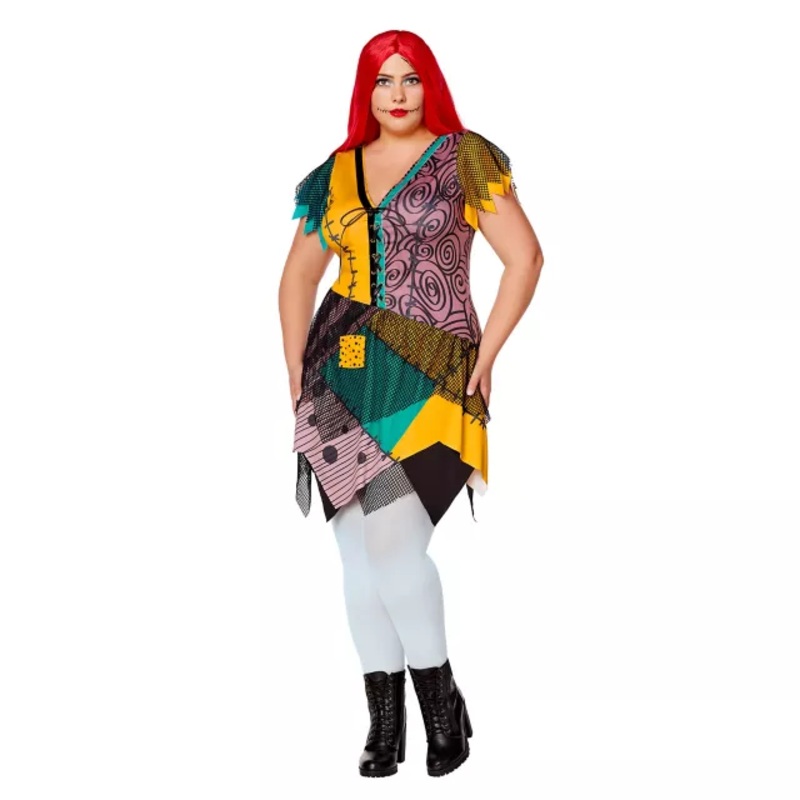 Adult Sally Plus Size Dress - The Nightmare Before Christmas MULTI-COLOR 1X