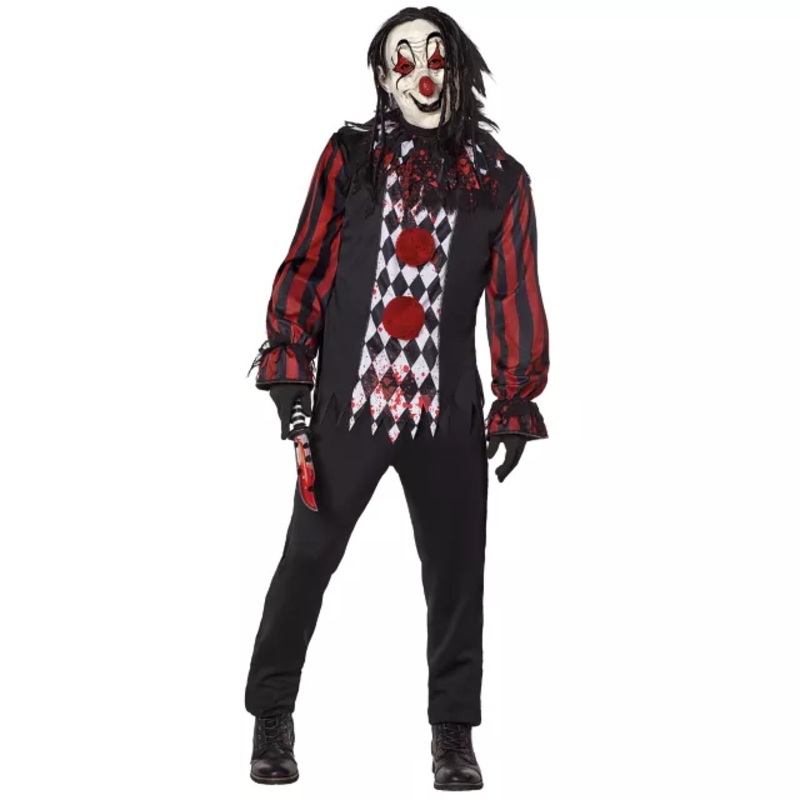 Adult Scary Clown Costume Kit MULTI-COLOR ADULT MEDIUM