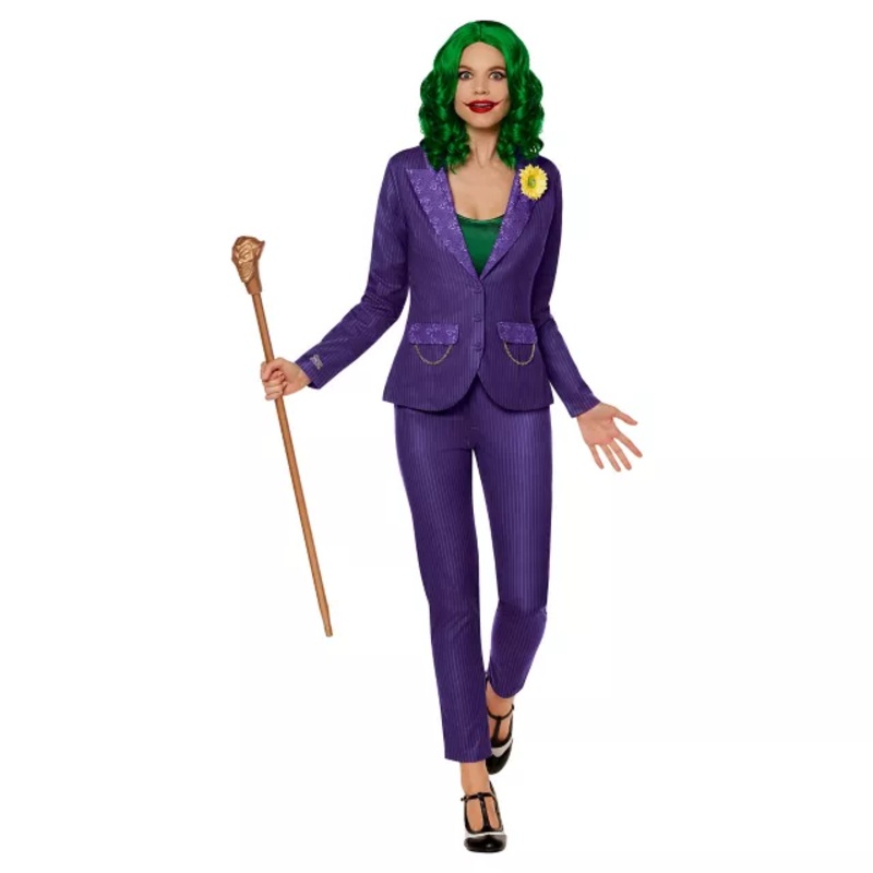 Adult The Joker Suit Costume - DC Villains PURPLE ADULT SMALL