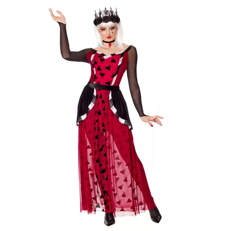 Adult Twisted Queen of Hearts Costume BLACK ADULT SMALL