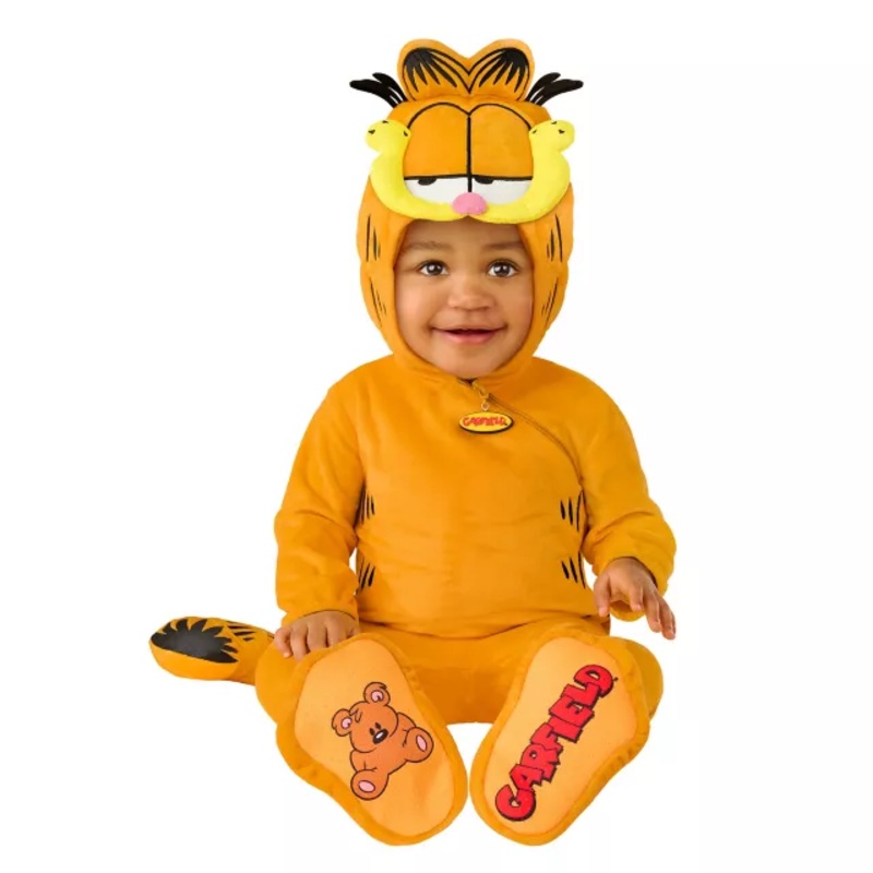 Baby Garfield Jumpsuit Costume ORANGE 0 TO 6 MONTHS
