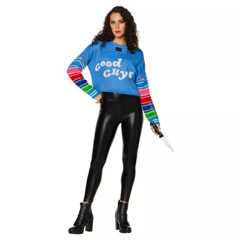 Chucky Cropped Crewneck Sweater MULTI-COLOR ADULT MEDIUM