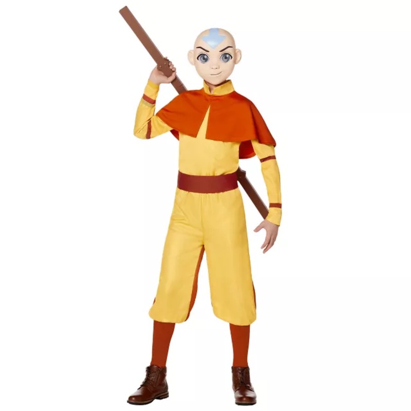 Kids Aang Costume - Avatar: The Last Airbender YELLOW/ORANGE CHILD MEDIUM