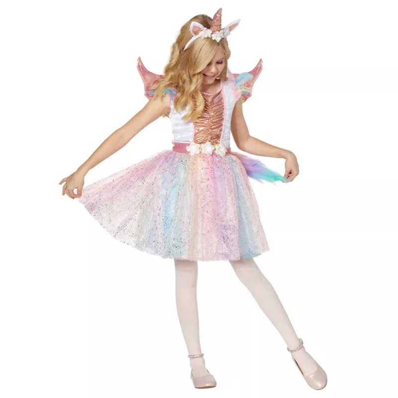 Kids Rosy Unicorn Costume PINK CHILD SMALL
