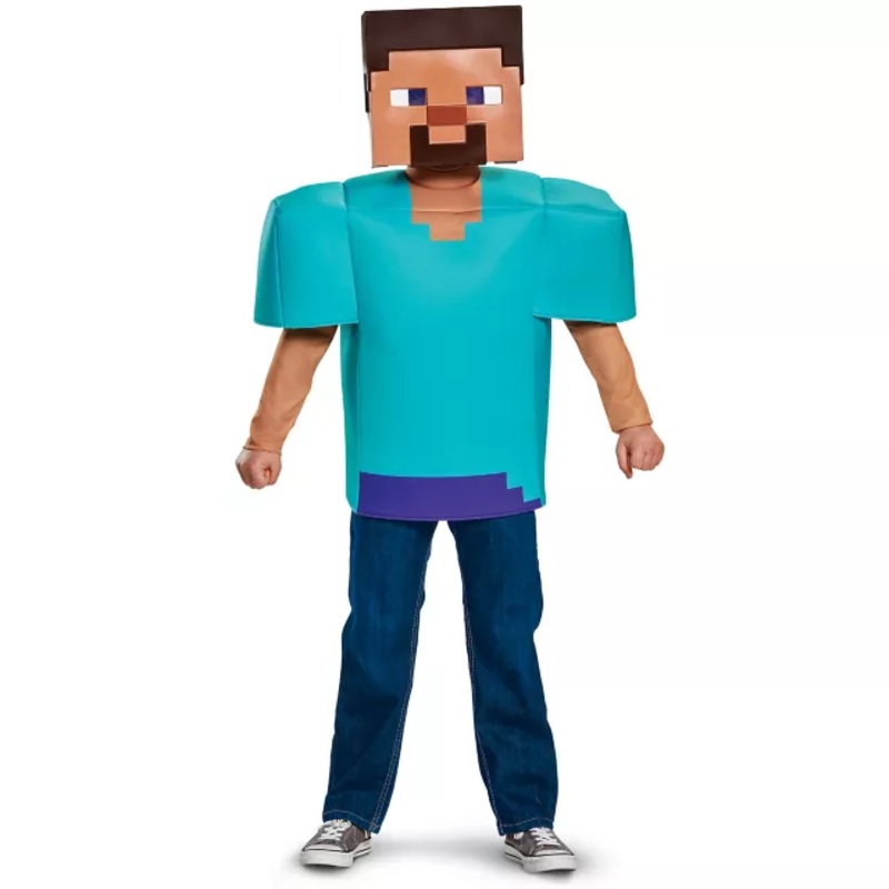 Kids Steve Costume - Minecraft TEAL CHILD SMALL