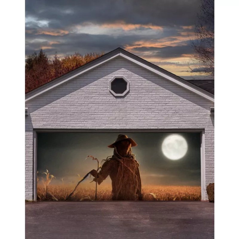 Killer Cornfield Garage Double Door Cover BROWN