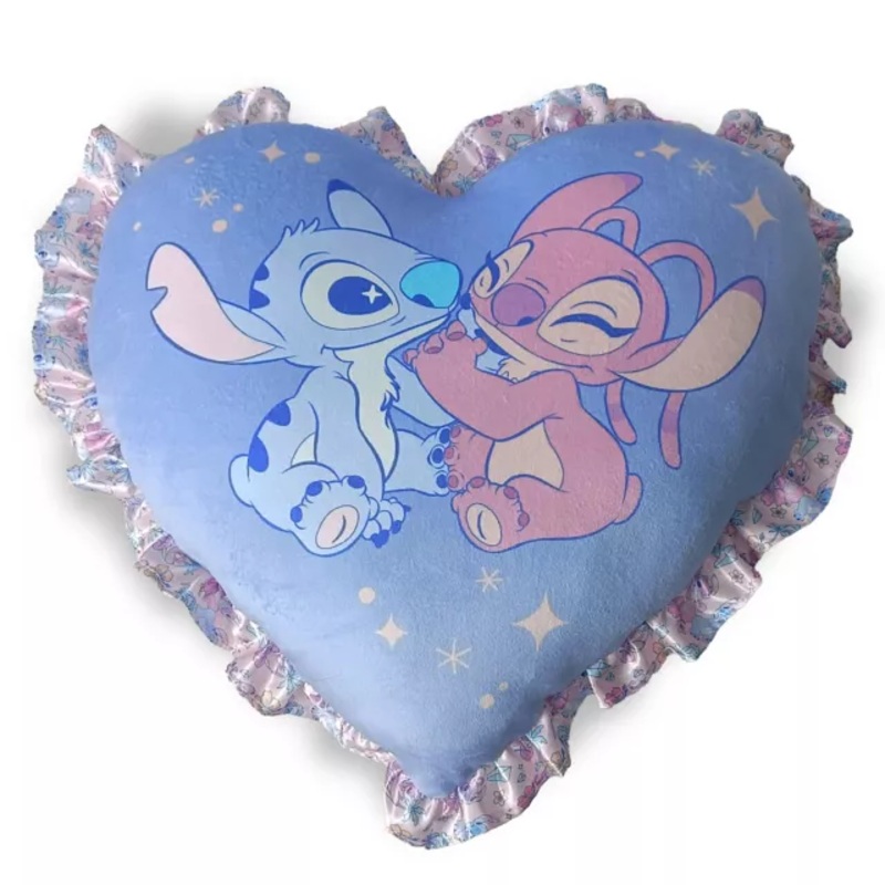Lilo & Stitch Alien Love Heart Shaped Cloud Pillow PINK/PURPLE