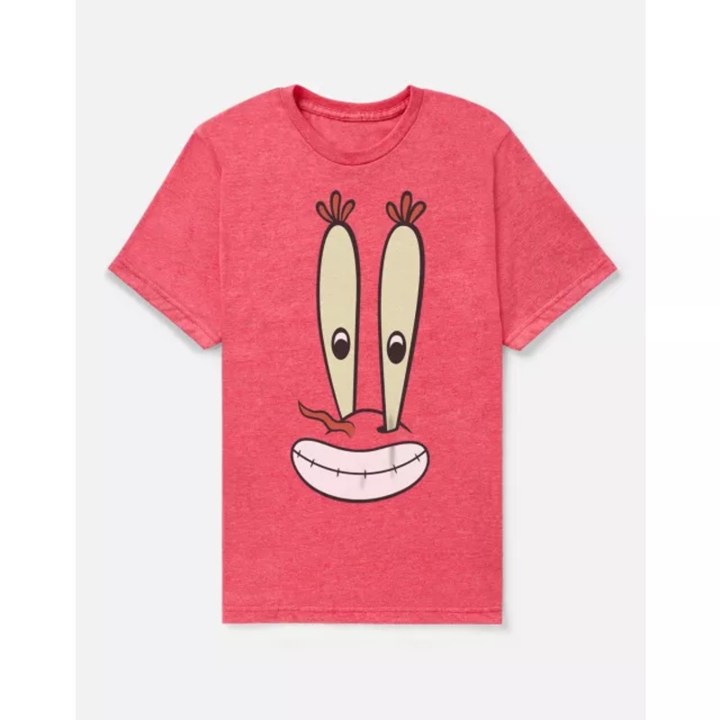 Mr. Krabs Face T Shirt - SpongeBob SquarePants RED ADULT MEDIUM