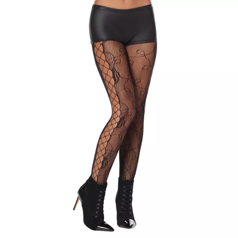 Openwork Fishnet Tights BLACK PLUS SIZE