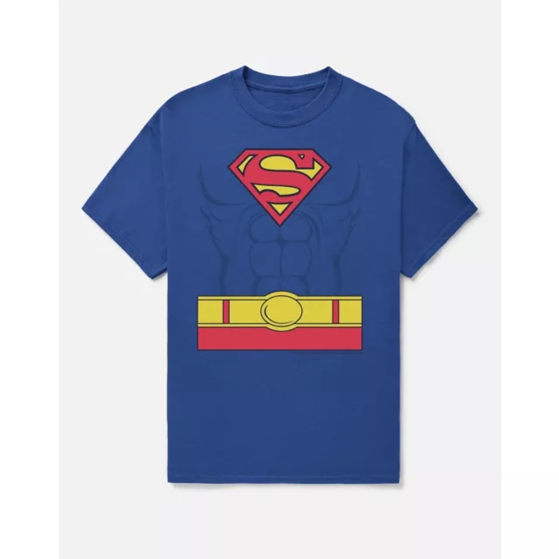 Superman T Shirt - DC Comics BLUE ADULT SMALL
