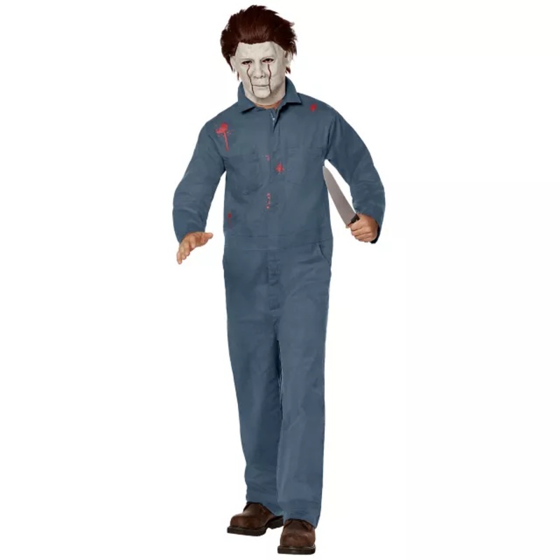 Adult Bloody Michael Myers Costume Deluxe - Halloween II BLUE SMALL/MEDIUM