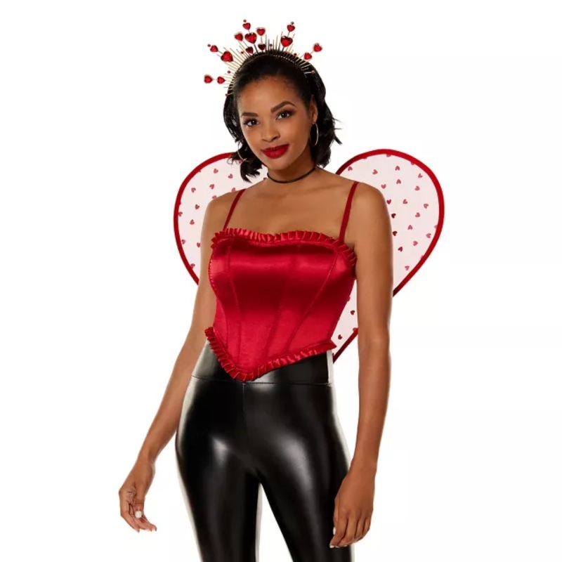 Adult Cupid Corset RED ADULT EX SMALL