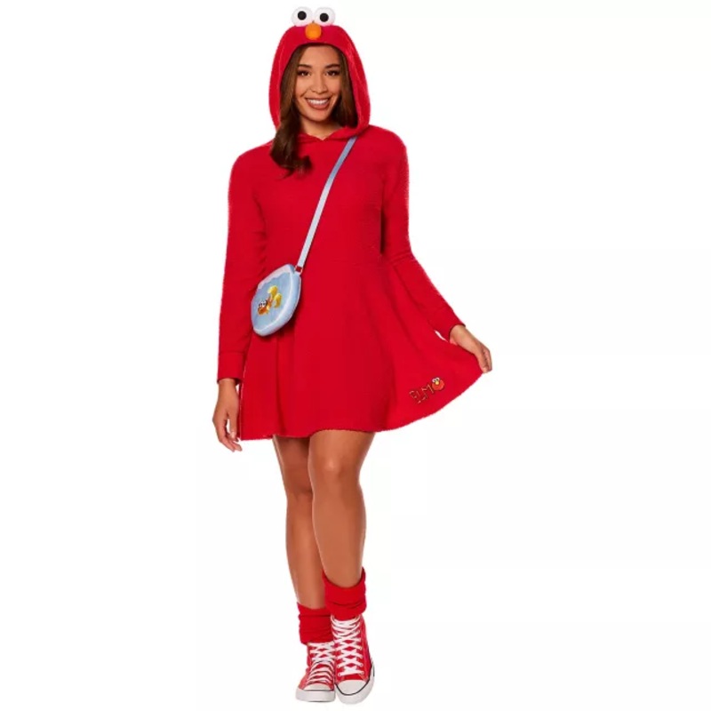 Adult Elmo Plus Size Dress Costume - Sesame Street RED 1X