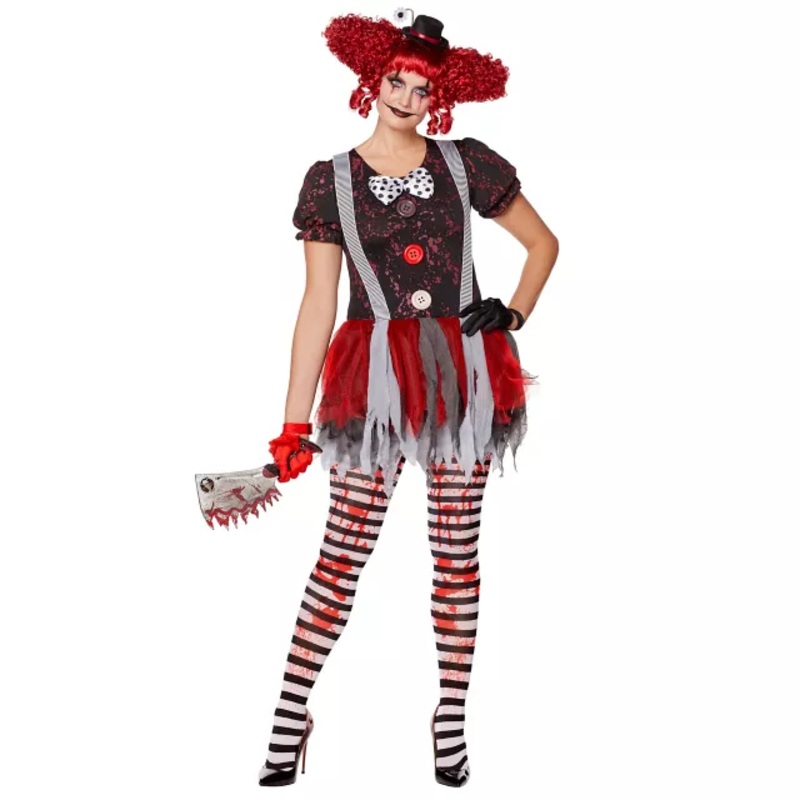 Adult Horror Clown Costume RED SMALL/MEDIUM