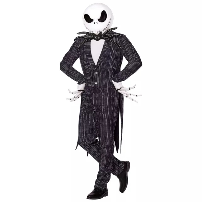 Adult Jack Skellington Costume Deluxe - The Nightmare Before Christmas BLACK AND WHITE ADULT SMALL