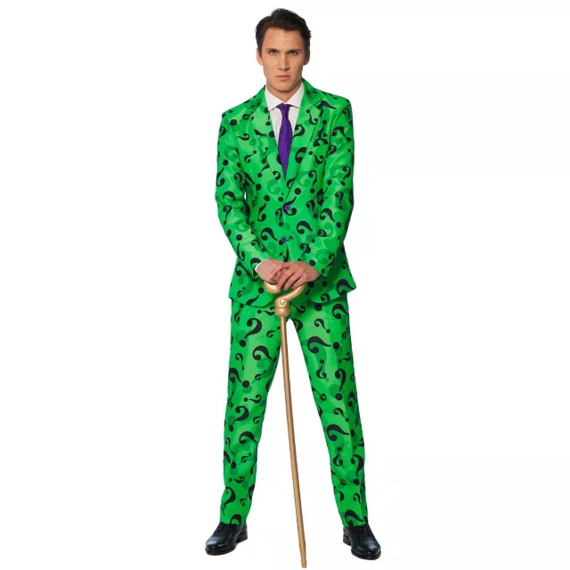 Adult Riddler Costume - DC Comics GREEN ADULT SMALL