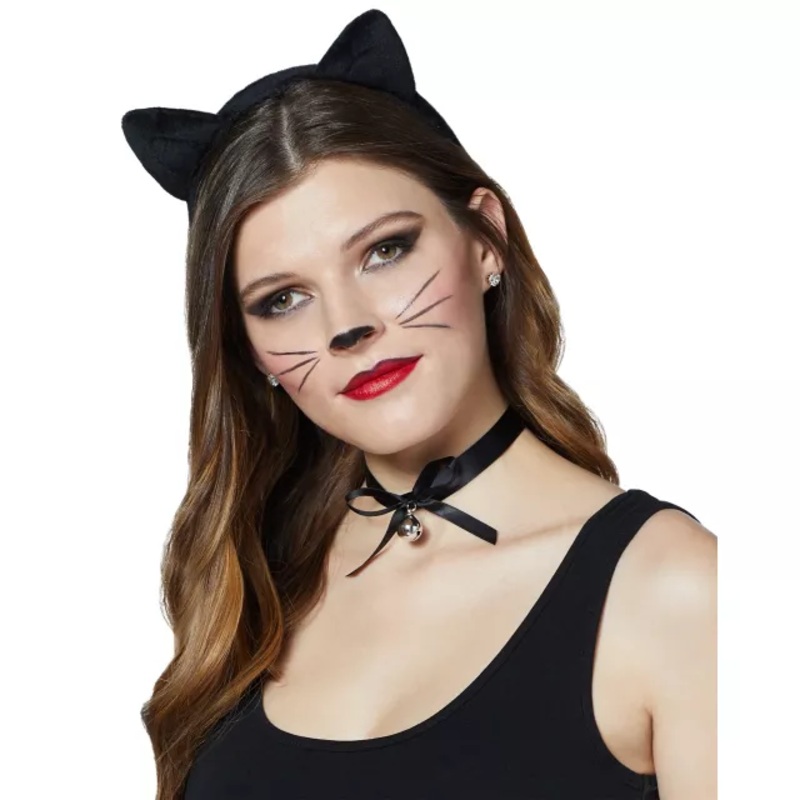 Bell Bow Choker Necklace BLACK ONE SIZE FITS MOST