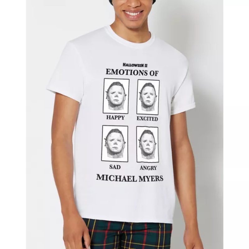 Emotions of Michael Myers T Shirt - Halloween II WHITE ADULT SMALL