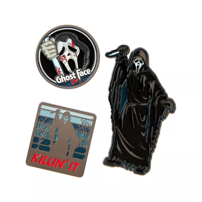 Ghost Face Pin Set - 3 Pack BLACK / MULTI
