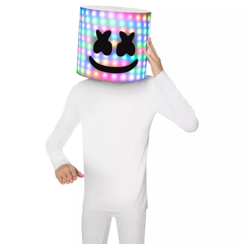 Kids LED Light-Up Marshmello Helmet MULTI-COLOR CHILD ONE SIZE