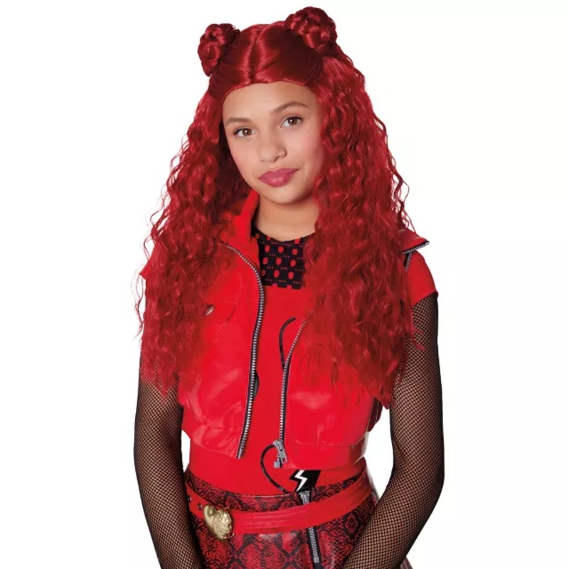 Kids Red Wig - Descendants: The Rise of Red RED/WHITE/BLUE CHILD ONE SIZE
