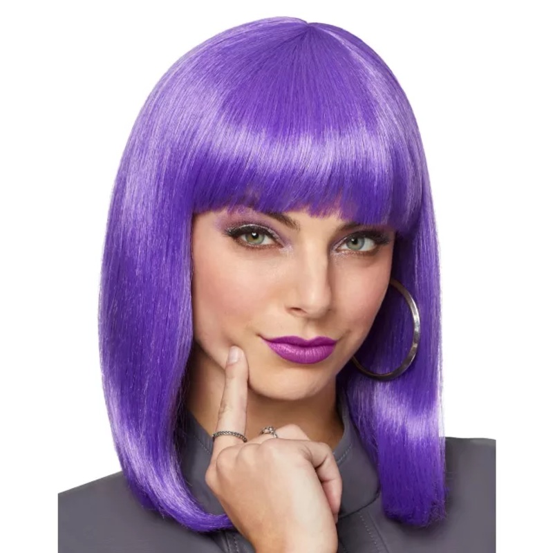 Purple Pageboy Wig PURPLE ONE SIZE FITS MOST