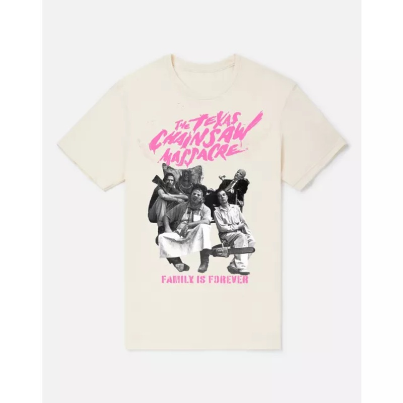 The Texas Chainsaw Massacre Family Is Forever T Shirt NATURAL ADULT SMALL