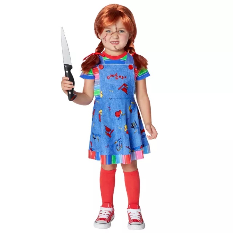 Toddler Chucky Good Guys Costume RED / BLUE 4T