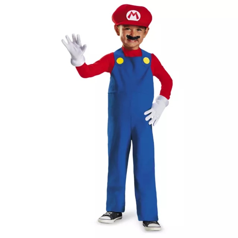 Toddler Mario One Piece Costume - Super Mario Bros. BLUE 2T